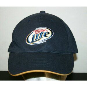 Miller Lite Beer hat cap strap blue 7 1/2" Acme